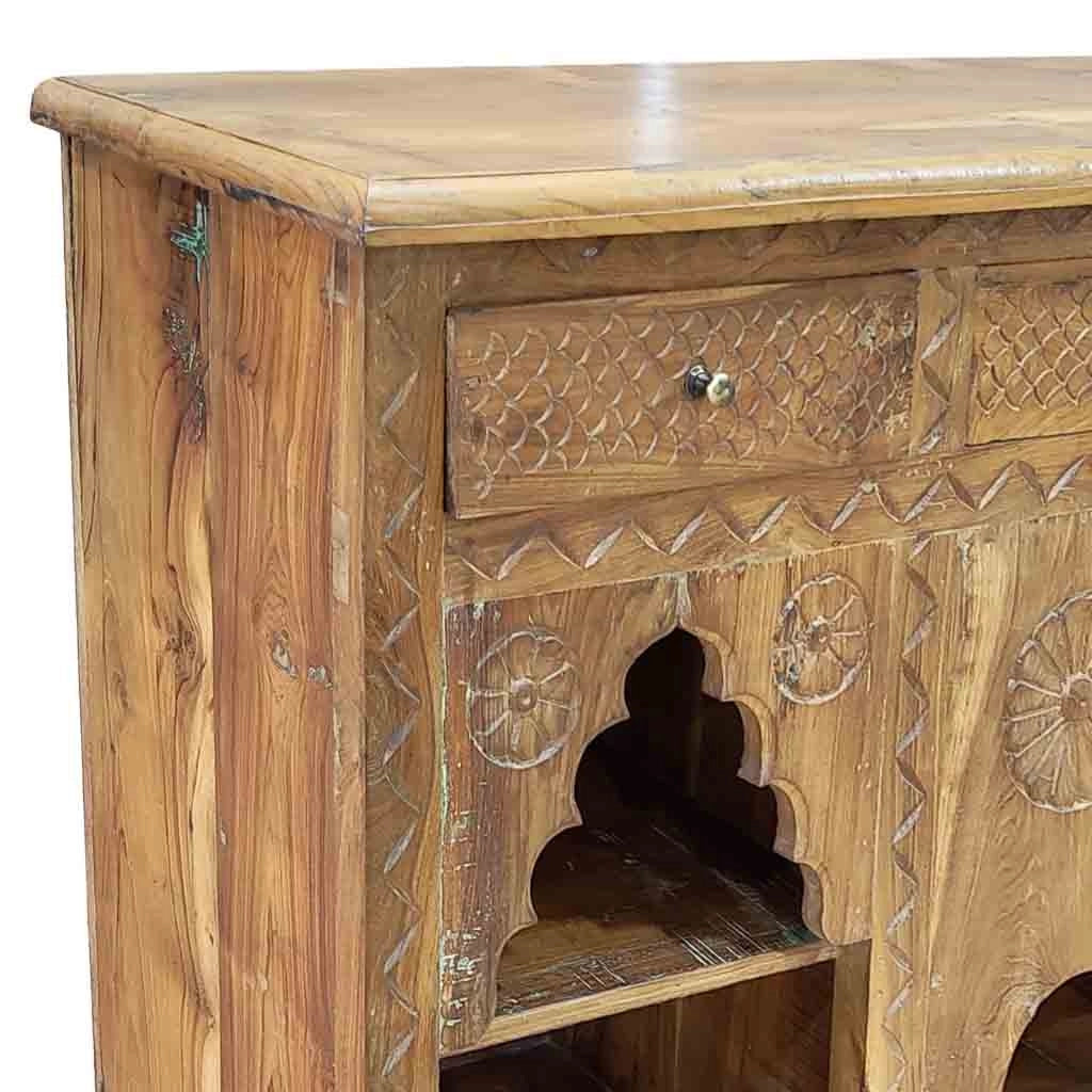 Credenza in legno fatta a mano 170x38x93h cm