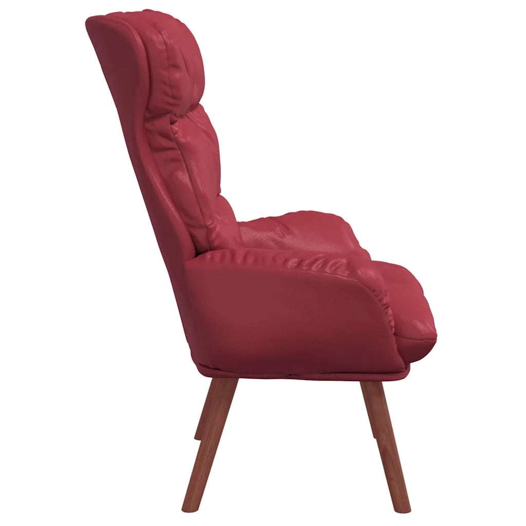 Divano Sedia-Poltrona Rosso Vino 69 x 74 x 93 cm Pelle Artificiale