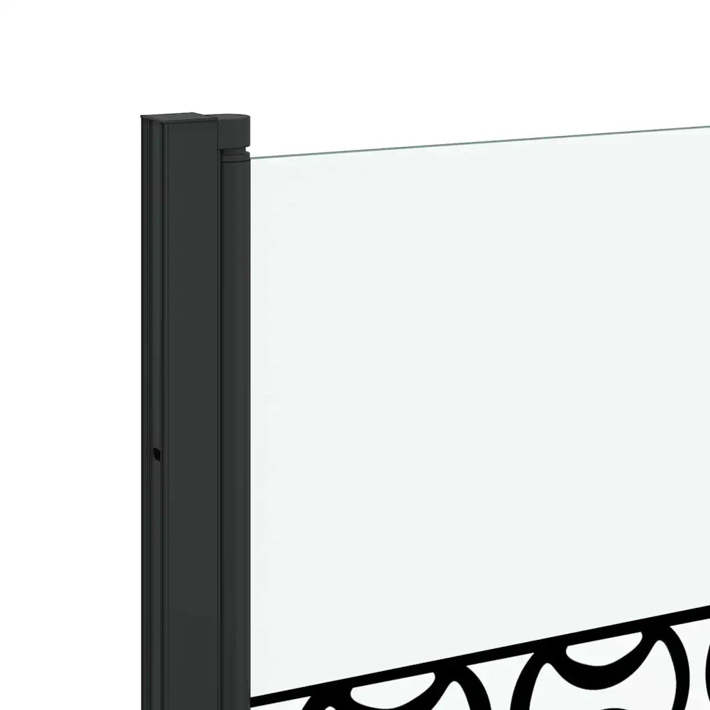 Involucro Doccia Nero e trasparente 130 x 130 cm CFW2629206