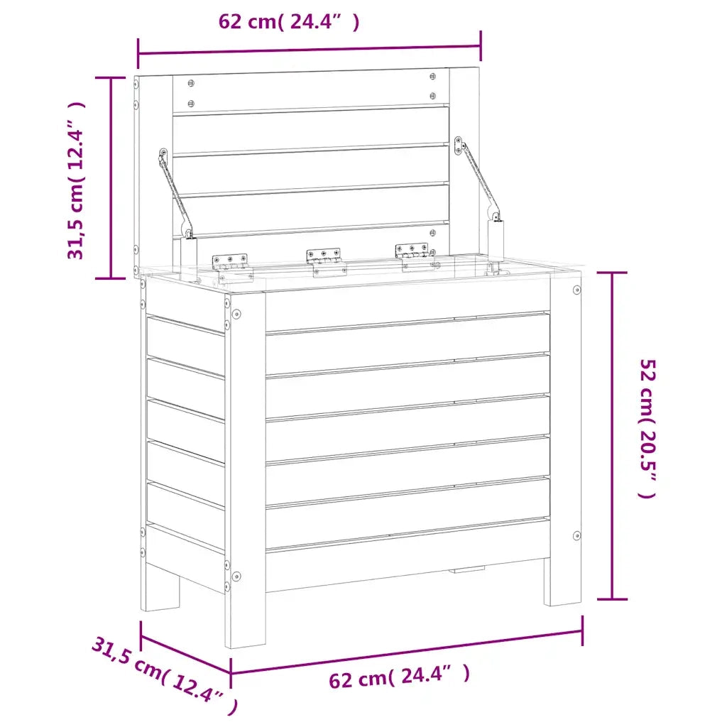 Sedia da giardino-Poggiapiedi da Giardino Bianco 62x31,5x52cm Legno Massello Pino