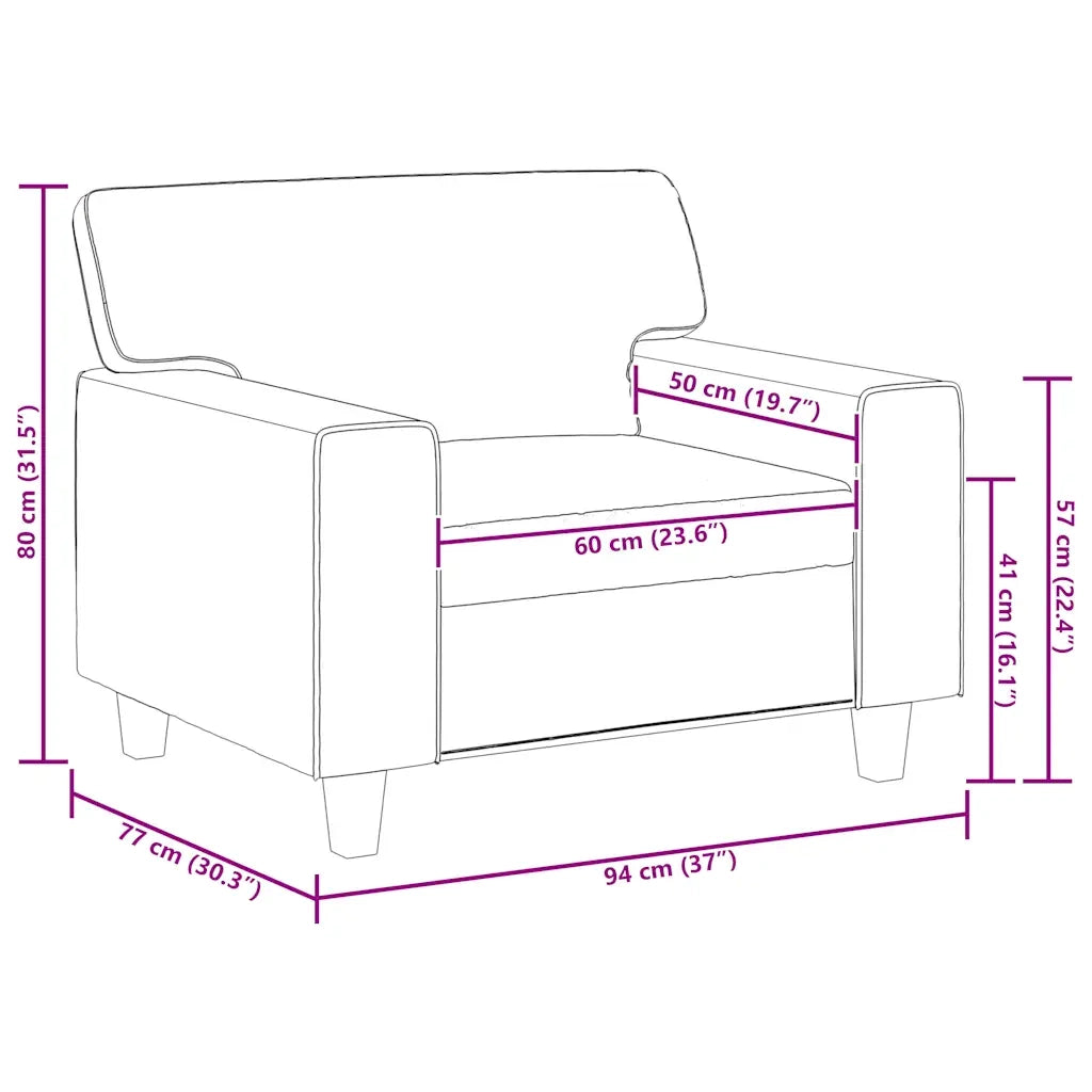 Poltrona-Divano Sedia Cappuccino 60 cm in Similpelle 801120