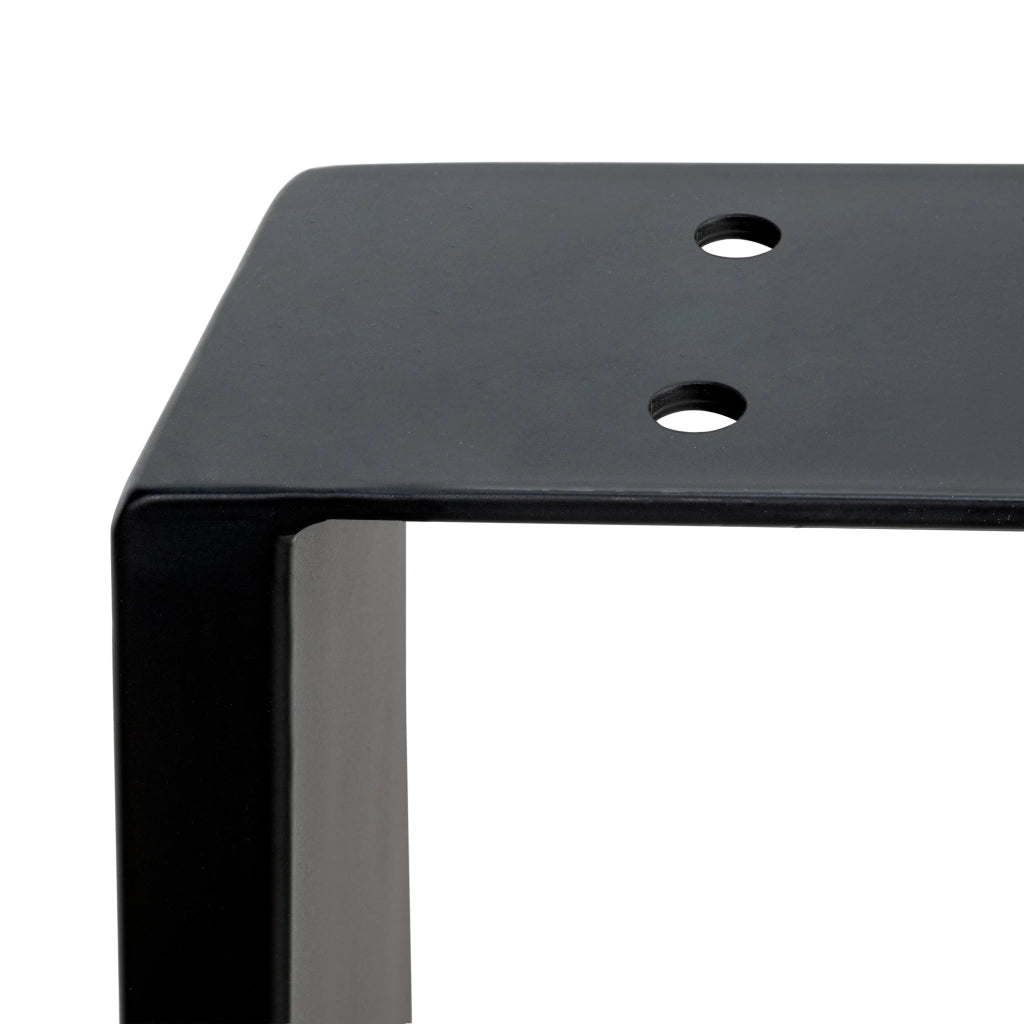 Set Gambe da Tavolo Square Rettangolari H720 Verniciato Nero Acciaio Emuca
