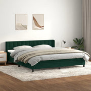 Giroletto a Molle con Materasso Verde Scuro 180x220 cm Velluto 3318504