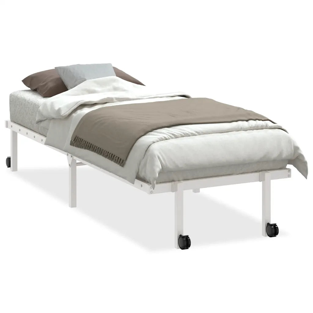 Giroletto senza Materasso Pieghevole Bianco 80x200 cm Acciaio 4103965