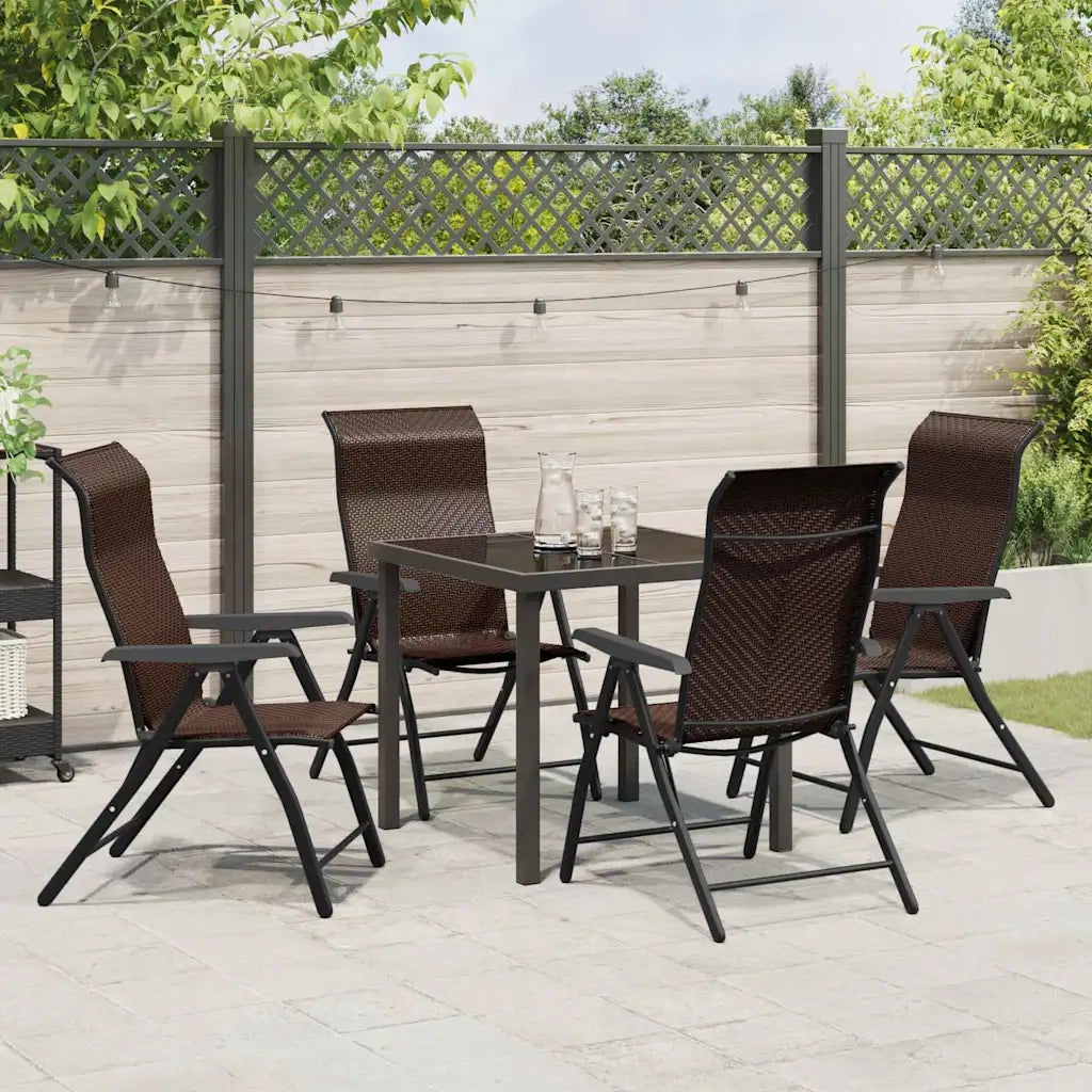 Set da Pranzo per Giardino 5 pcs Marrone