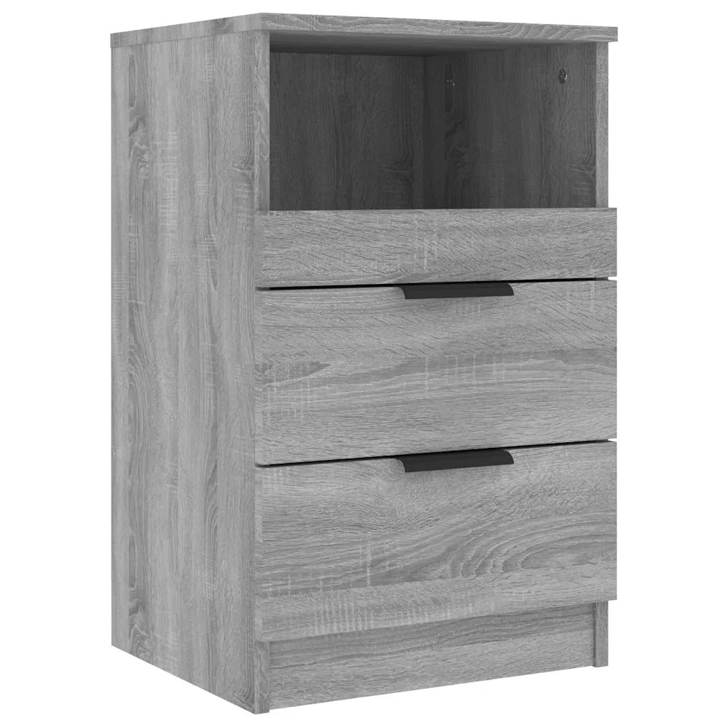 Comodino Grigio Sonoma in Legno Multistrato 817041