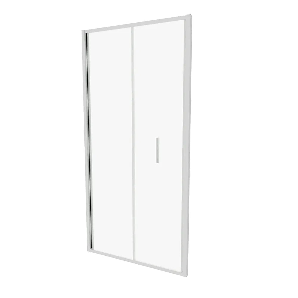 Porta doccia 100cm con apertura a libro profili slim cromati vetro 6mm trasparente h190 | Portofino