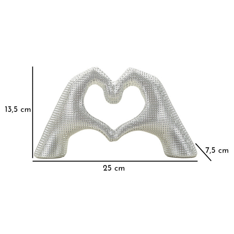Scultura Lover Silver cm 25x7,5x13,5