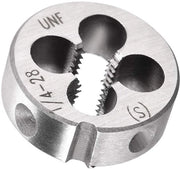 Matrijs adattabile 1/4-28 UNF - Matrijs per cavi esterni - Acciaio lavorato - Destra - Pre-trattamento di cavi esterni - Adatto per metallo/PVC - Matrijs per viti adattabile