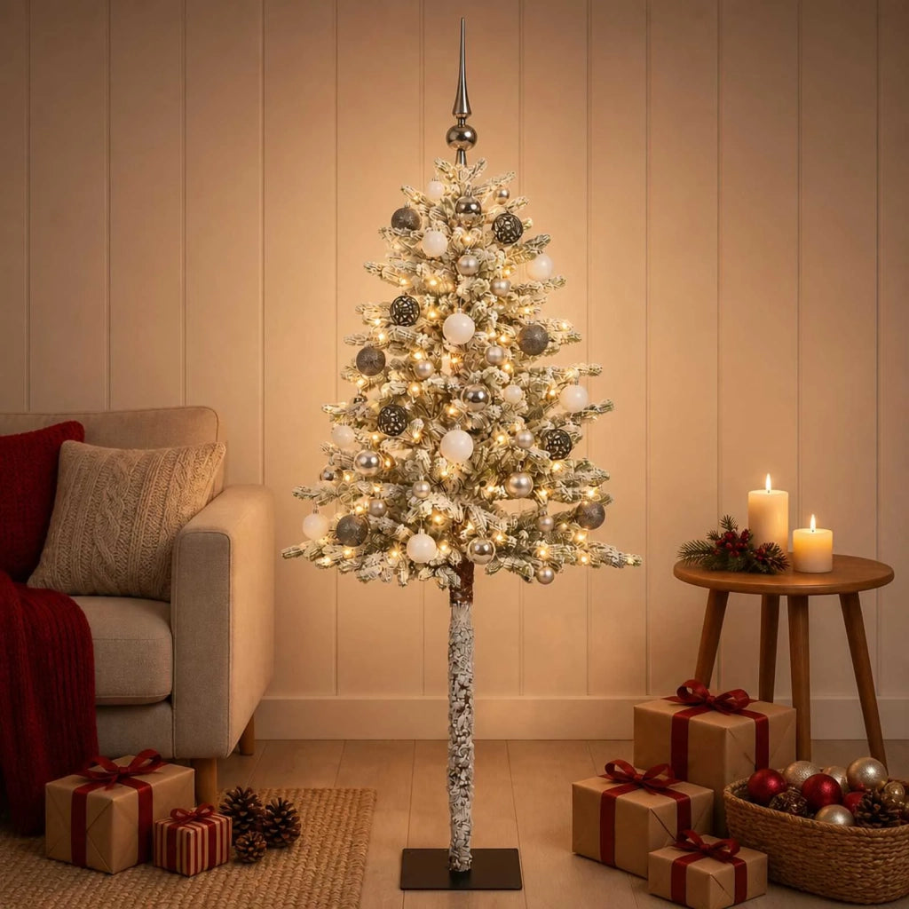 Albero di Natale Artificiale con Palline 150 cm 150 LED 3466182