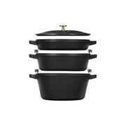 Staub roaster la cocotte set 3pcs black schwarz 40508-386-0 405083860 (40508-386-0) - 169328