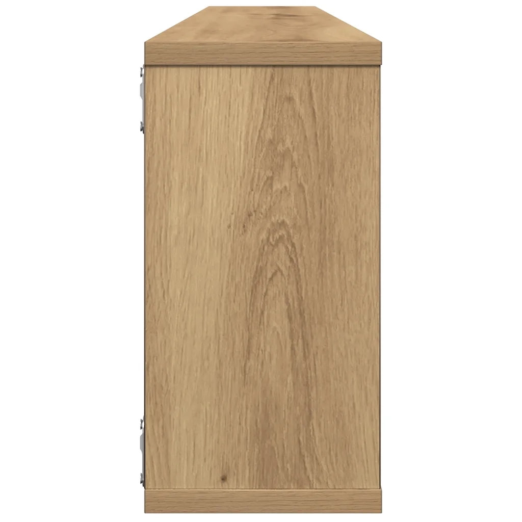vidaXL Mensole Parete a Cubo 2 pz Artigianale 100x15x30 cm Truciolato