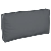 Cuscino Pallet per Seduta/Schienale Antracite 120x60x12 cm Tessuto Oxford