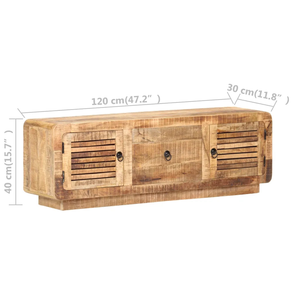 Mobile Porta TV 120x30x40 cm in Legno di Mango Grezzo cod mxl 25964