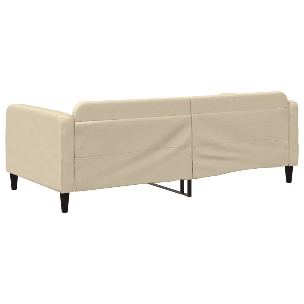 Letto da Giorno Crema 100x200 cm in Tessuto 354042