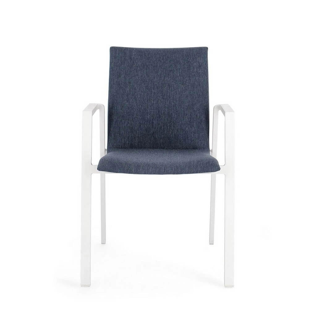Set di 4 Sedia da Esterno con Braccioli in Alluminio e Tessuto - CLASSICAL