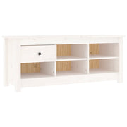 Scarpiera | Mobile per scarpe Bianca 110x38x45,5 cm in Legno Massello di Pino