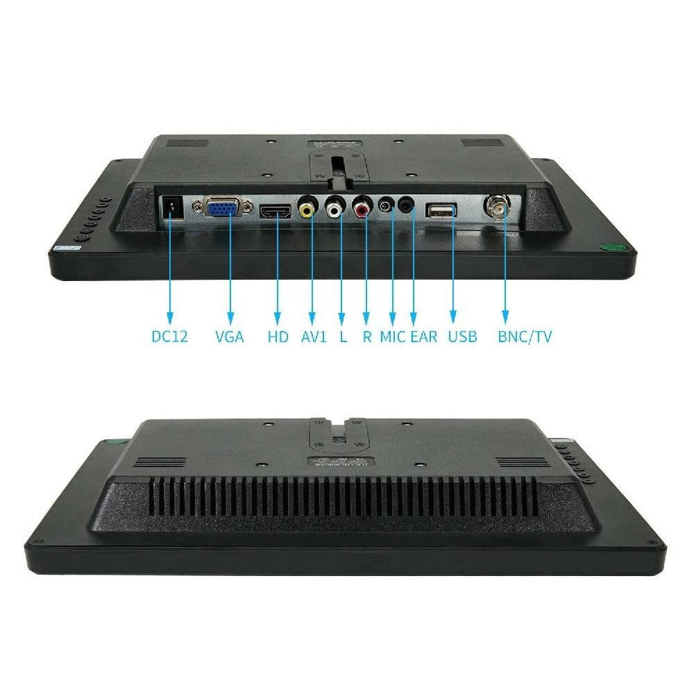 Trade Shop - Monitor Hdmi Vga Schermo Lcd Tft 13.3 Pollici 1080p Altoparlante Bnc Usb Rca -
