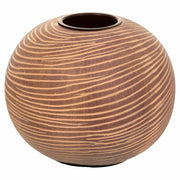Portacandele in poliresina marrone 13x13x10h