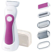 Beurer HL 36 Rasoio elettrico donna bagnato e asciutto 2 velocita' autonomia 60 min luce LED IPX7 colore Bianco Rosa