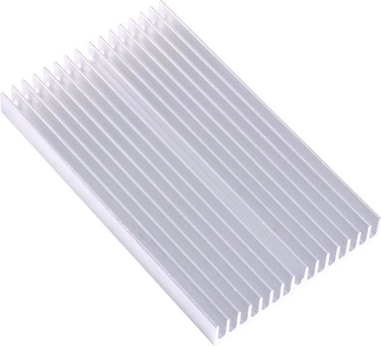 Scheda raffreddamento per transistor IC LED in alluminio a forma di griglia - 100 x 60 x 10 mm.