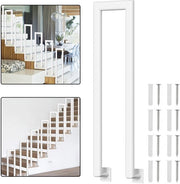Bacchetta elliptica a forma di U da 85 cm per ringhiere scale con montaggio laterale in bianco