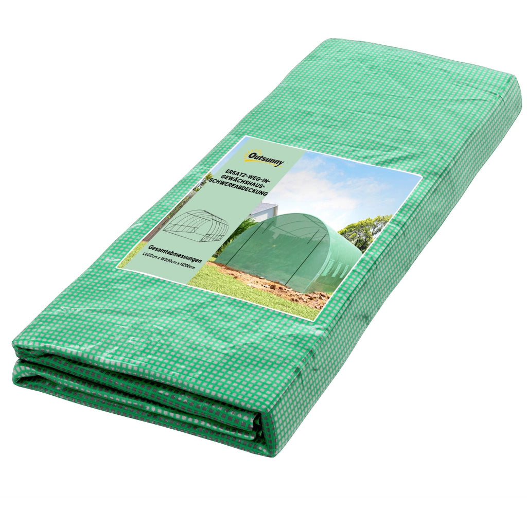 Telo Serra 3x6 m ¨C zephmum ¨C Verde 12 Finestre UV Resina Polipropilene