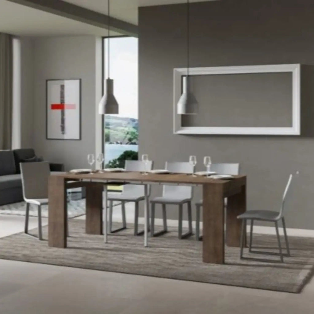Consolle allungabile 90x40/196 cm Roxell Small noce