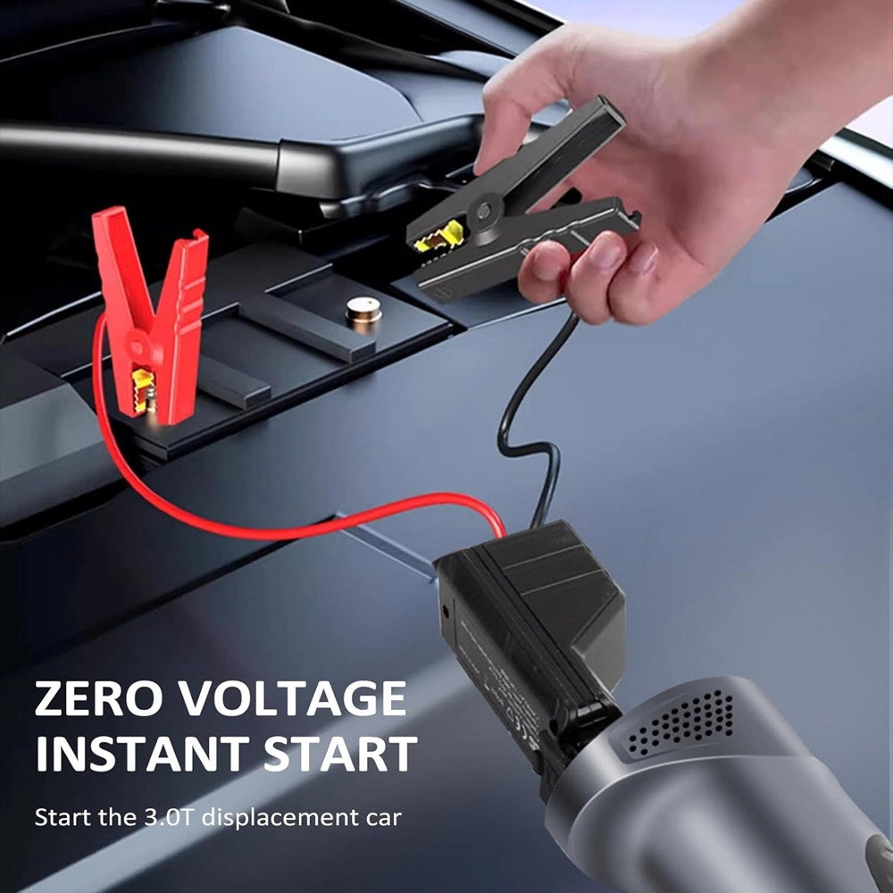 Trade Shop - Compressore D'aria Portatile Pompa Elettrica Wireless 4in1 8000mah Con Luce Emergenza Auto -