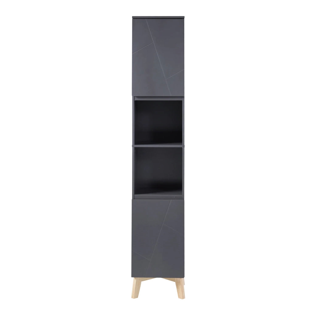 Mobile colonna bagno 160 x 30 x 30 cm grigio 03_0009953