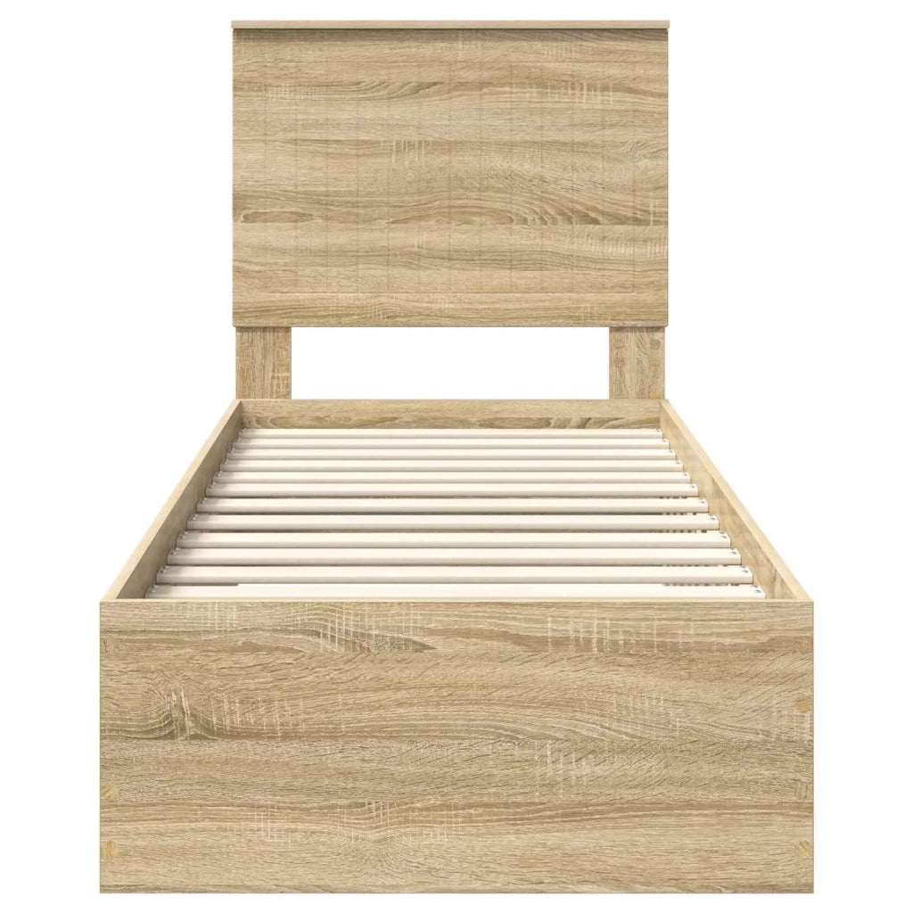 Struttura del letto Rovere Sonoma e Argento 70 x 190 cm 3411370