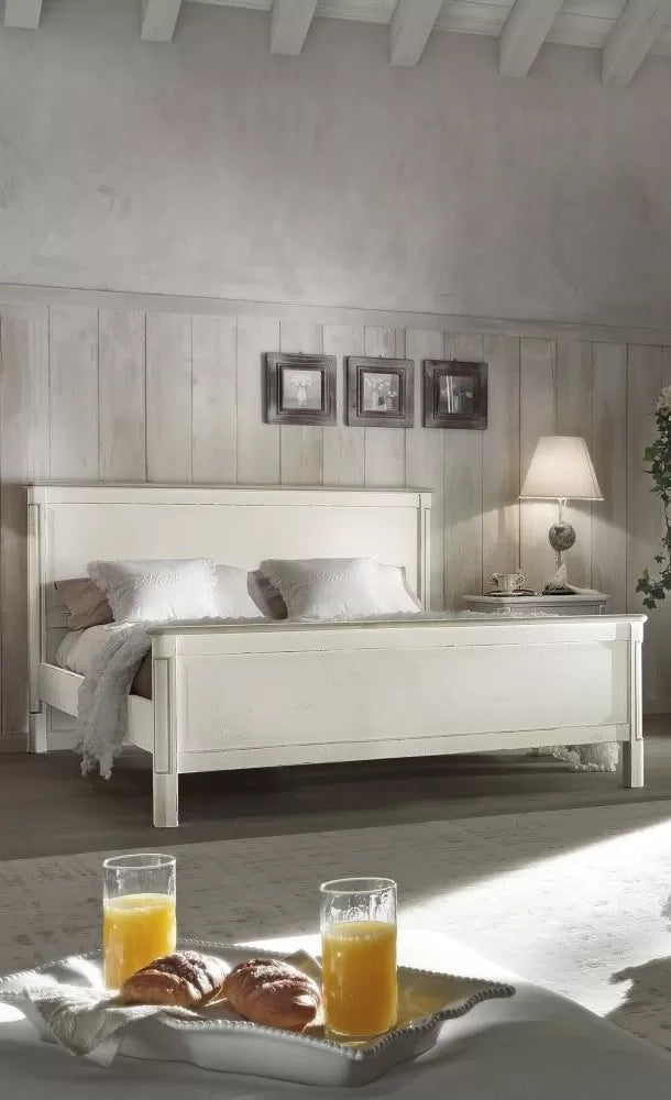 Letto matrimoniale arte povera shabby chic l.183 x p.214 x h.110 - Mobili 2G