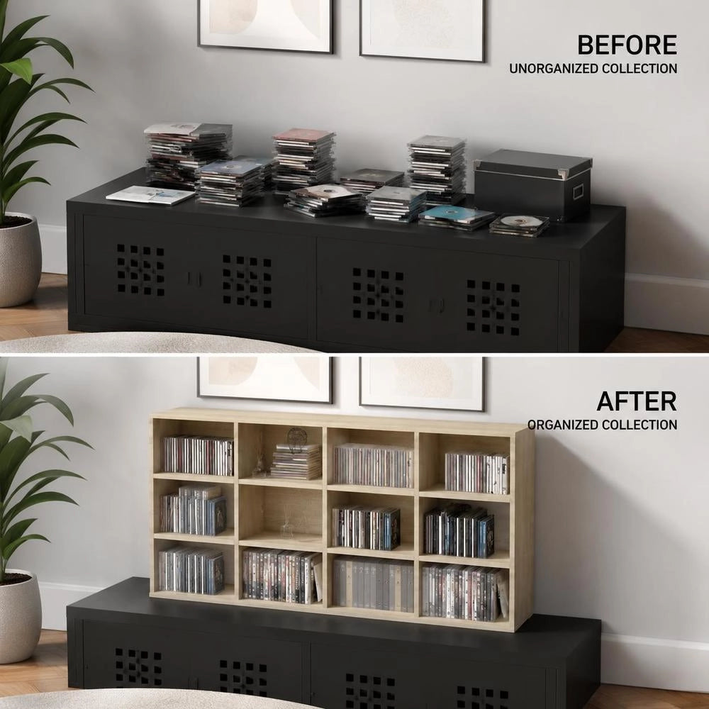 CD Rack Sonoma Oak 100x23x89.5 Cm Wood Composite