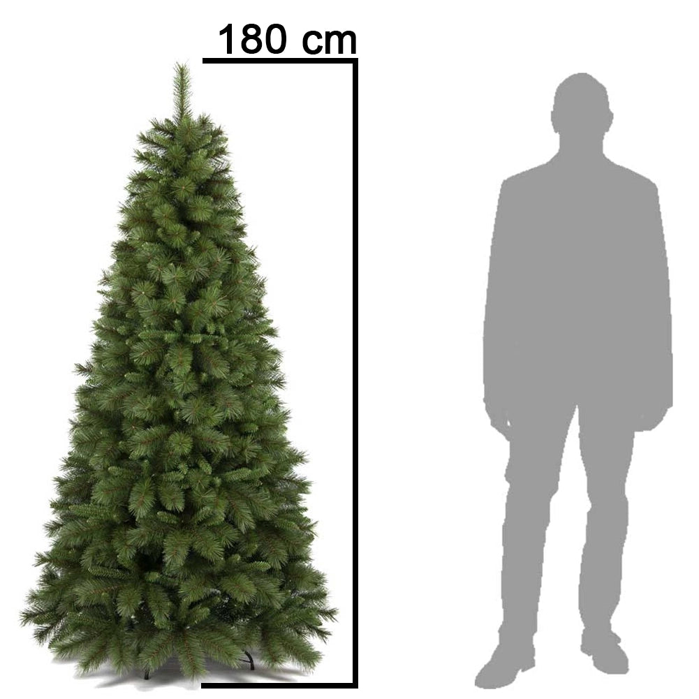 Albero di Natale Verde Namir 180 cm Super Folto Foltissimo Realistico 628 Punte