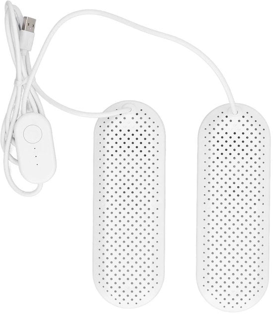 Droger per scarpe portatile - Droger per scarpe con timer - Bianco - Ricarica USB - Asciugacapelli elettrico per stivali e scarpe - Adatto per calze