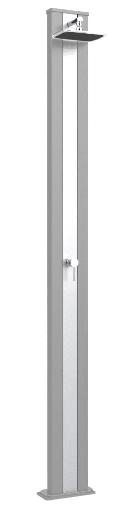 Doccia Solare da Esterno Giardino 30L Miscelatore Arkema Spring S Fascia Inox Sabbia