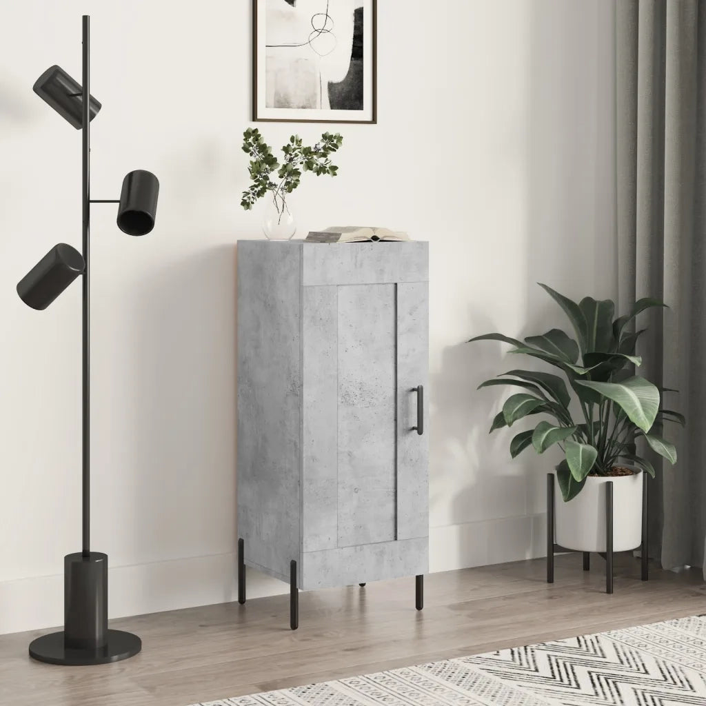 Credenza | Madia | Buffet da pranzo | Armadio da pranzo Grigio Cemento 34,5x34x90 cm in Legno Multistrato
