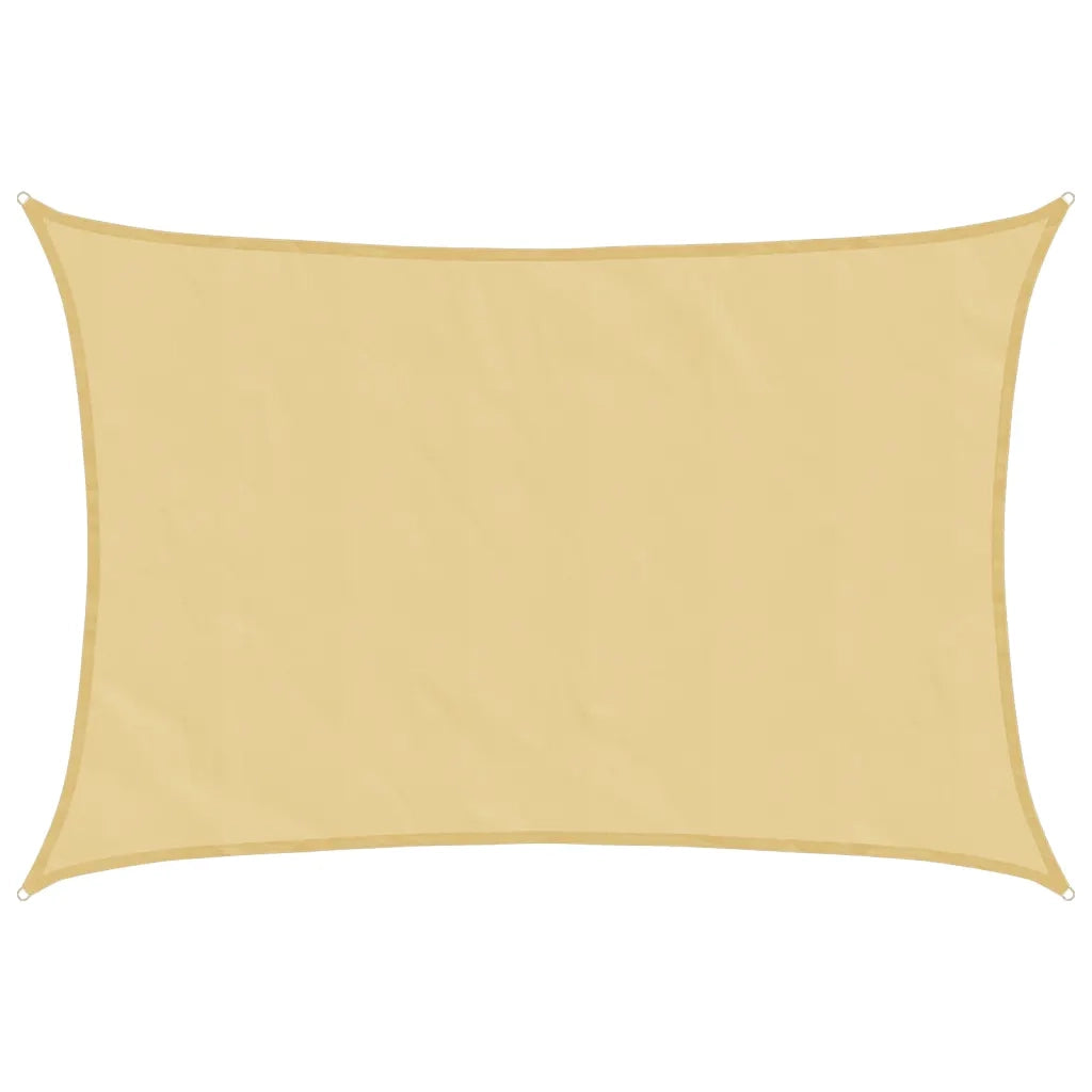 Vela Parasole | Telo Ombra | Vela da ombra Sabbia 5x3,5 m 100% Poliestere Oxford