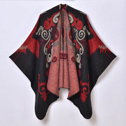 Nuova sciarpa/scialle da donna in jacquard, spessa e calda.