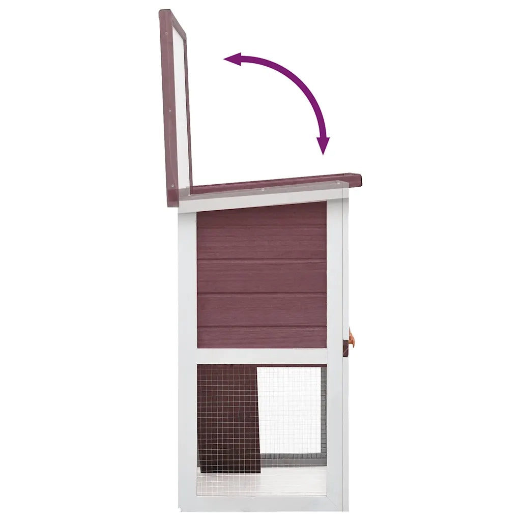 Conigliera per Esterni con 1 Porta Marrone in Legno CFW4672883