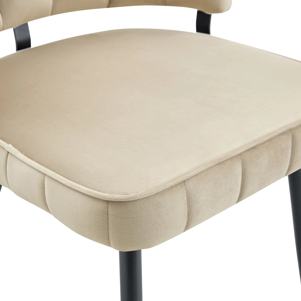 Set Tavolo Rotondo e Sedie da Pranzo ¨C MINIMAL ¨C Piano MDF, Velluto, Metallo Nero, 60 cm