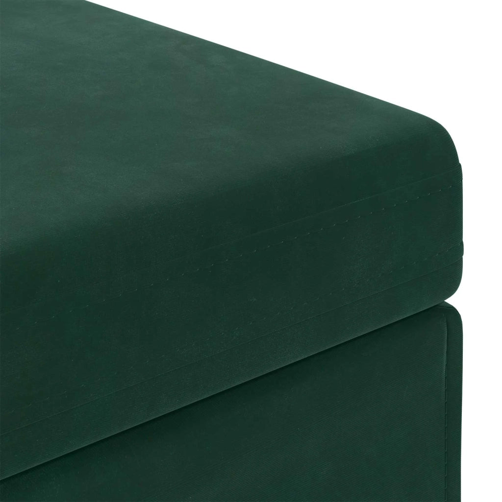 Pouf Verde Scuro 81 x 41 x 40 cm Velluto e Legno Ingegnerizzato