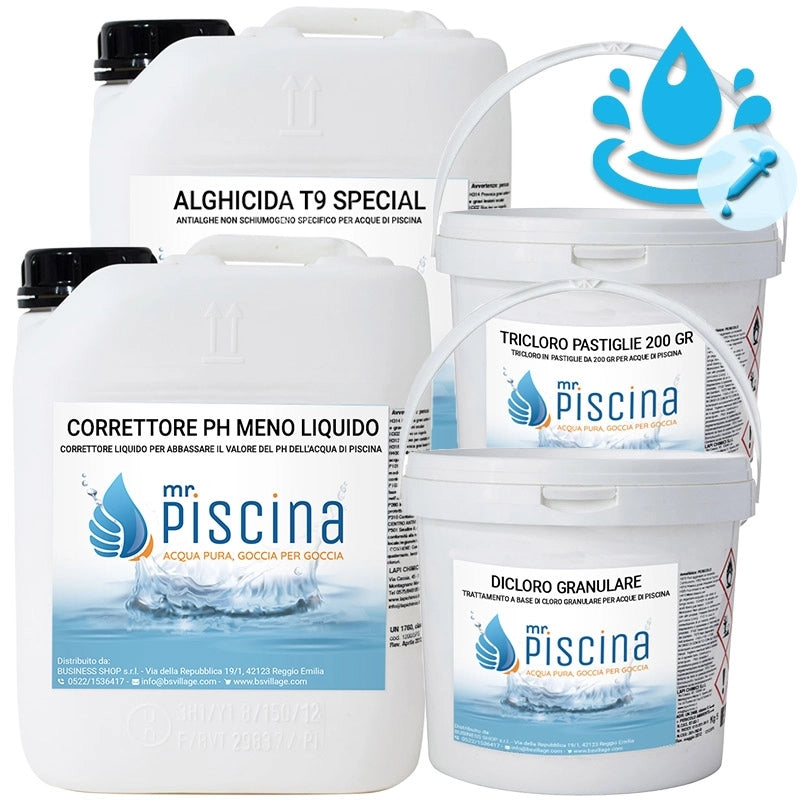 Kit Ph Control Per Mantenimento Acqua Piscina - Fino A 55 Mc