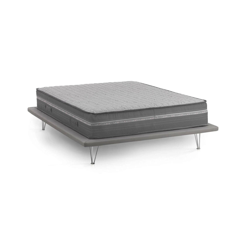 Amomali, Materasso Matrimoniale Sfoderabile Made in Italy, 190x160x32h cm Grigio