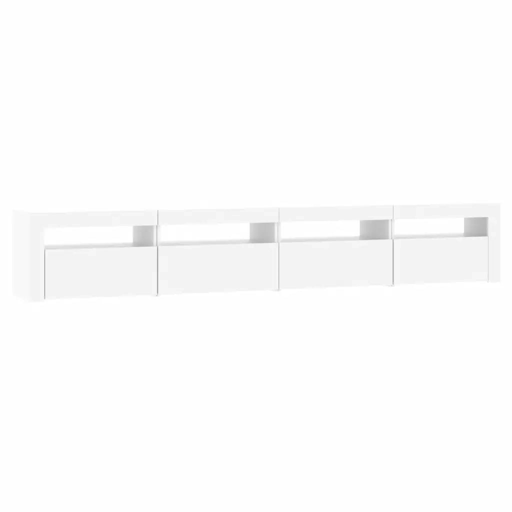 Mobile Porta TV con Luci LED Bianco 240x35x40 cm 3152762