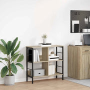 Libreria-Scaffale per Libri-Mobile di Stoccaggio Rovere Sonoma 82 x 32 x 79 cm Legno multistrato