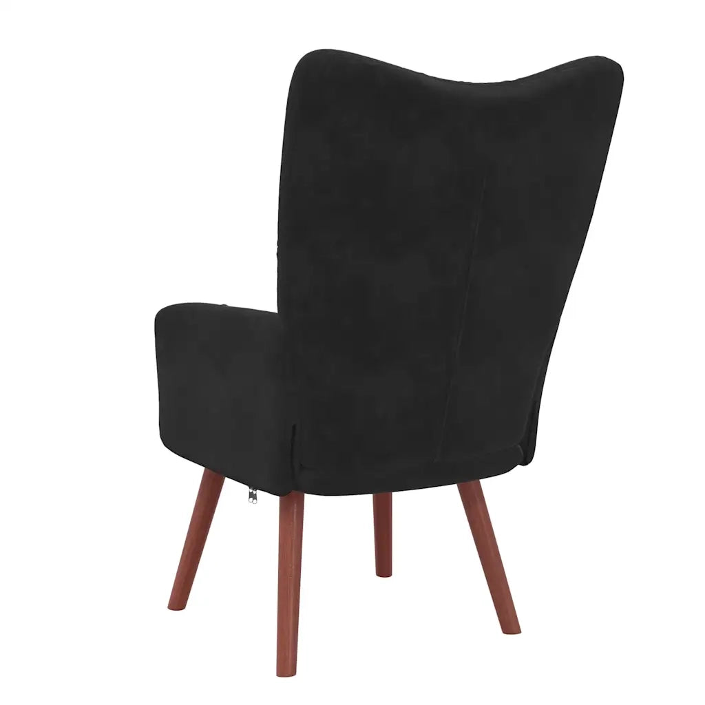 Poltrona Relax Nera in Velluto cod mxl 54440