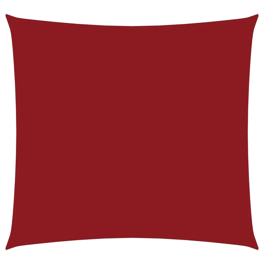 Parasole a Vela in Tela Oxford Quadrato 3x3 m Rosso 135632