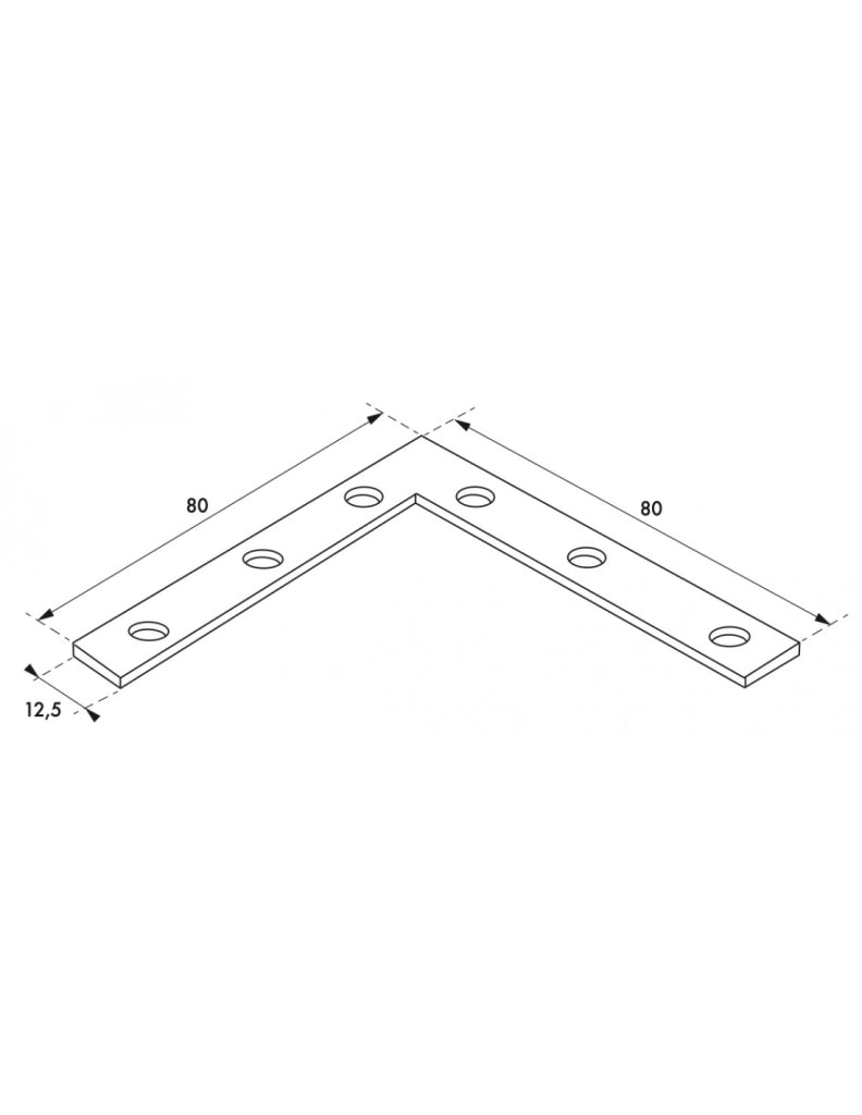 Squadra angolare 80 x 80 x 20 mm in acciaio zincato – THIRARD