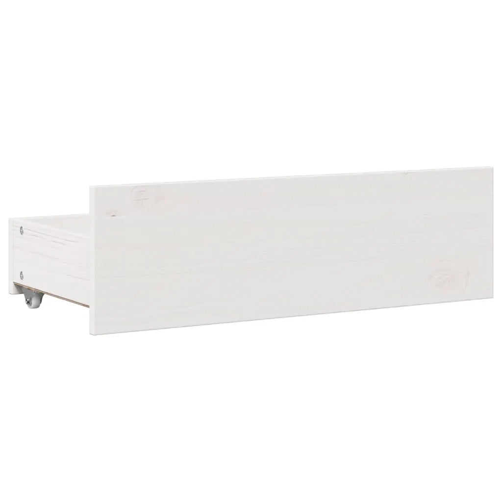 vidaXL Giroletto senza Materasso con Cassetti Bianco 150x200 cm Pino